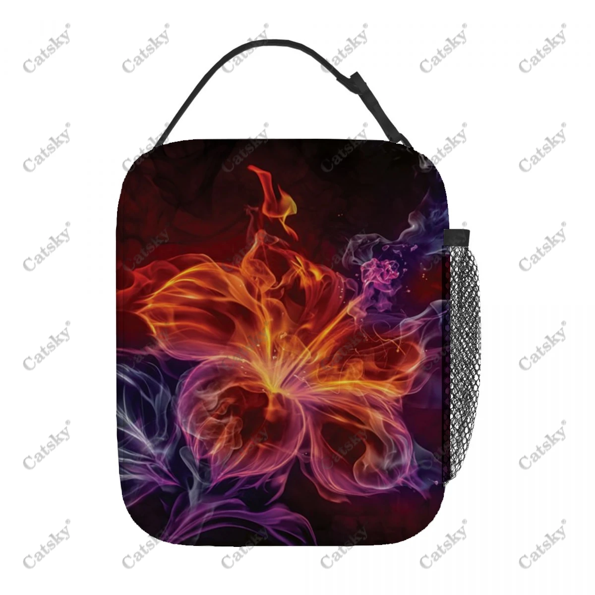 Flame Flower Portable aluminum foil thickened insulated lunch bag meal bag printed waterproof insulated lunch tote bags