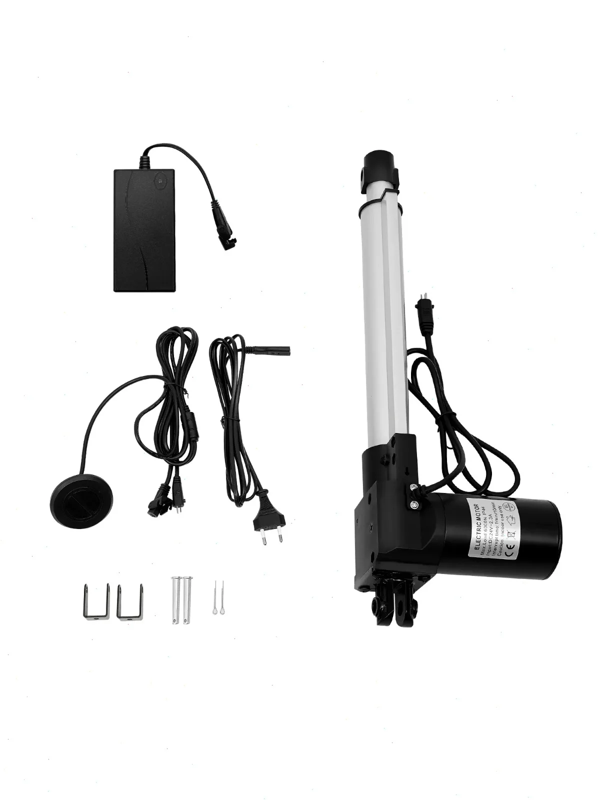 Lineaire actuator 6000N Lineaire aandrijving DC 24V motor 230mm Elektrische relaxfauteuil actuator motor 38-61cm Max. Drukken/trekken 600 kg - afbeelding 2