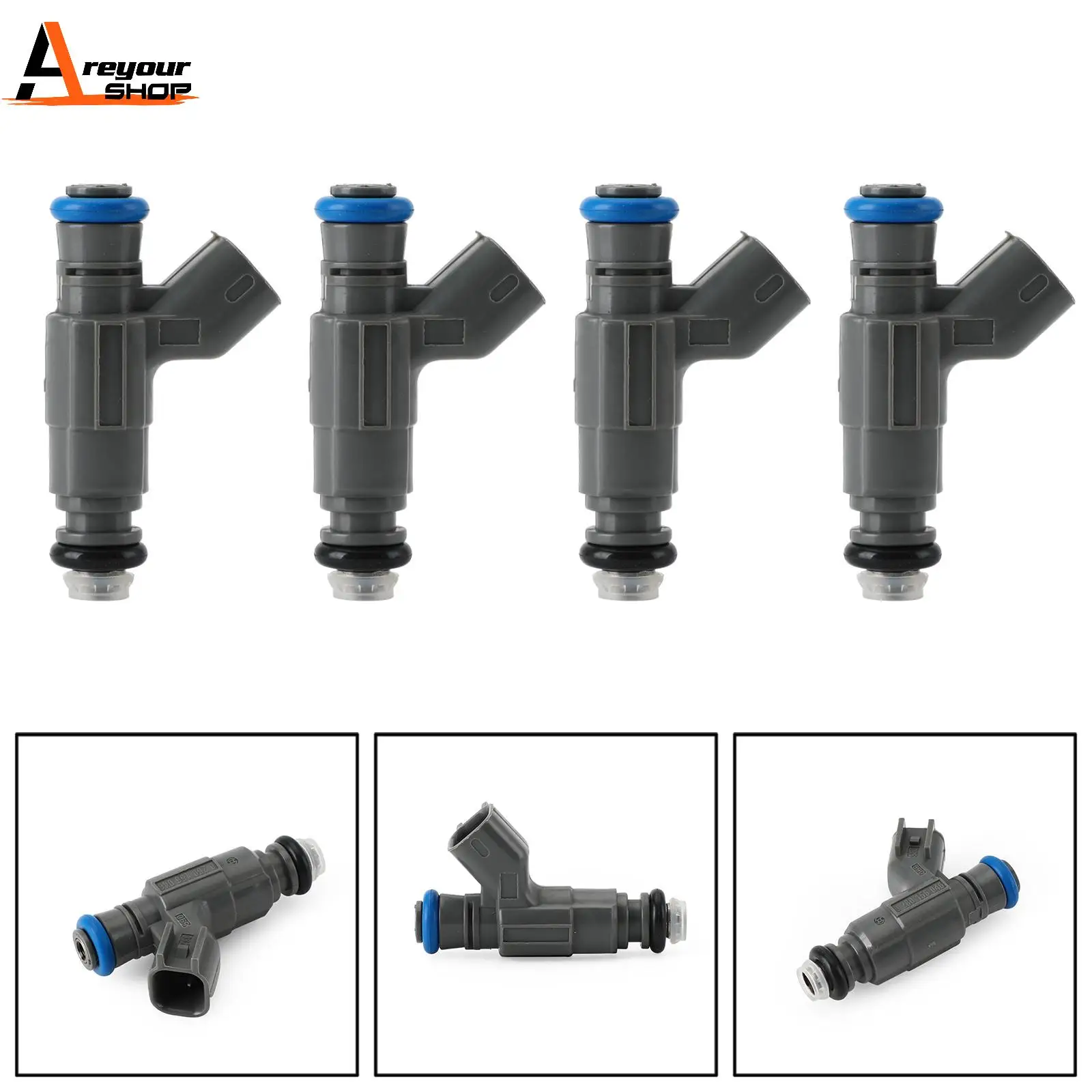 Areyourshop 4Pcs Fuel Injectors Fit for Ford Focus 2.0L 2002 2003 2004 822-11141 1S4Z-9F593-AA Car Auto Parts