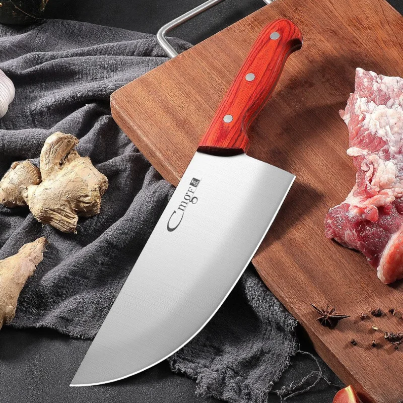 Stainless Steel Meat Cleaver,Commercial Butcher's Boning and Dividing Knife for All Kinds of Meat,Fish Killing Knife for Kitchen