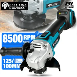Electric Goddess 125/100mm Brushless Angle Grinder Polishing Machine Cordless Angle Grinder Tool For Makita 18V Battery Pin
