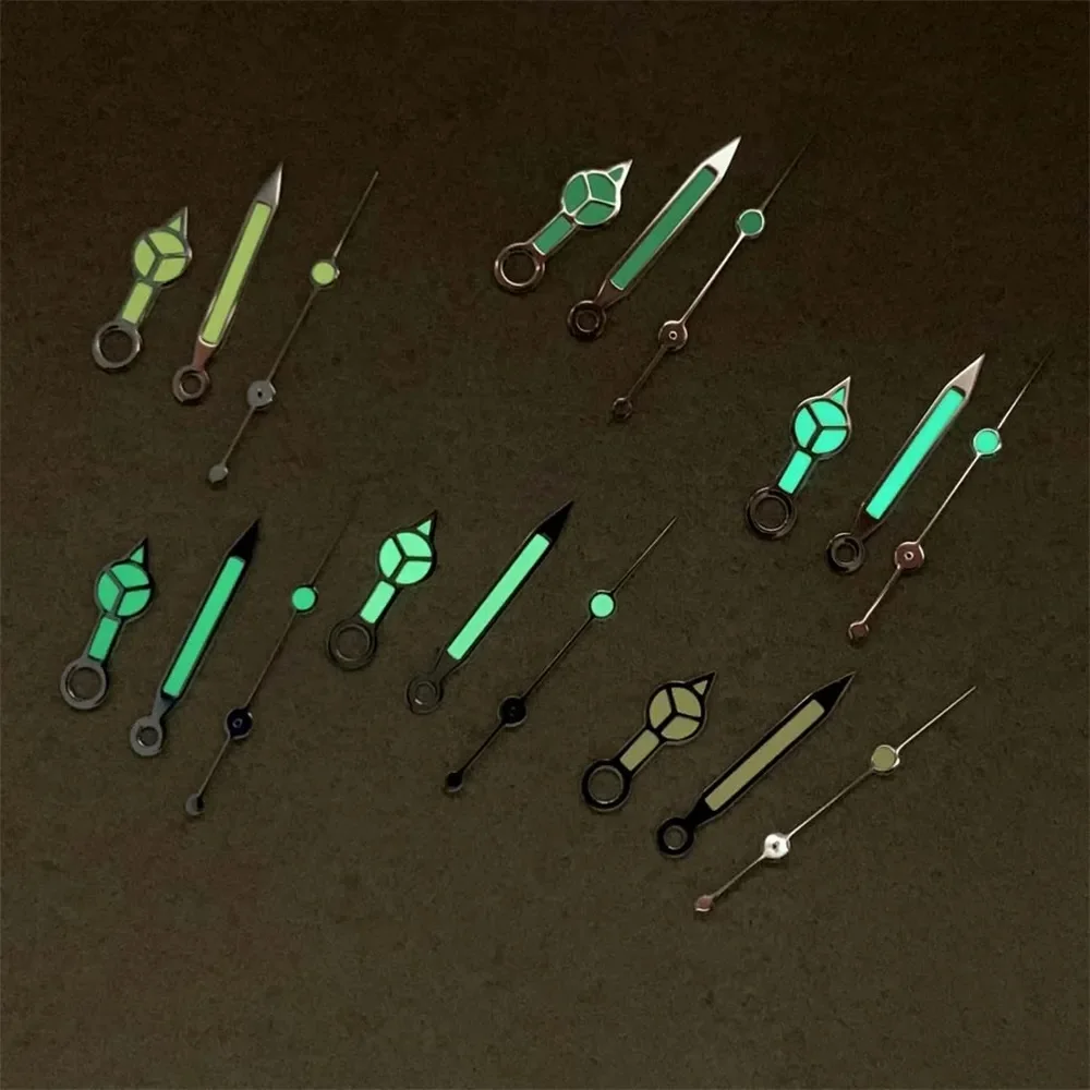 녹색 발광 NH35 핸드, NH35 NH36 4R 7S 무브먼트, 멀티 컬러 포인터, 시계 액세서리, 7.5mm, 12mm, 12.5mm, 신제품