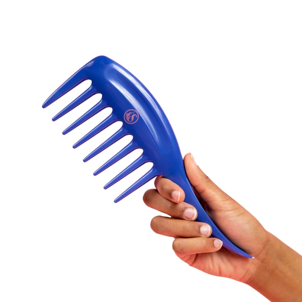 Durable Wide Tooth Hair Comb Detangling Medium Thick Hair Gentle on Scalp Rake Comb with Sectioning Tip Unisex Plastic
