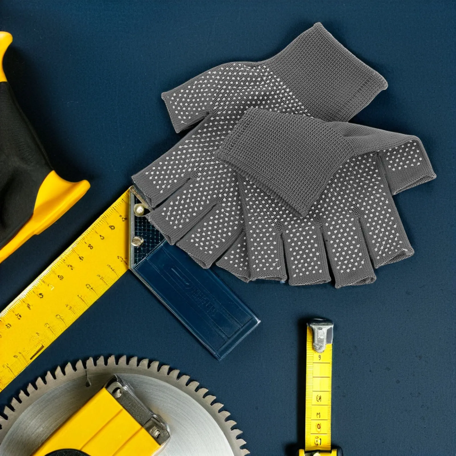 

5Pairs Half Finger Work Gloves Winter Warm Breathable Anti-Slip for Men Women Outdoor Indoor Tasks Touchscreen Compatible