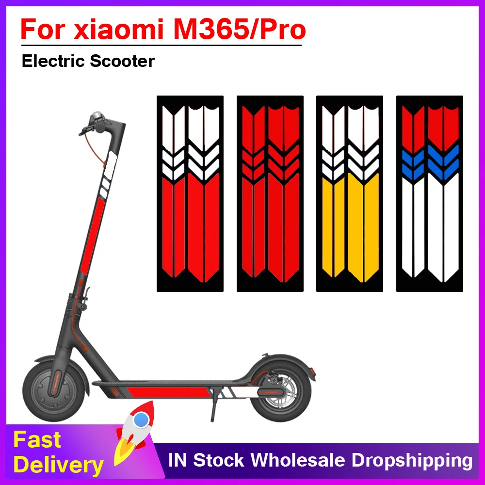 1 Set Reflective Styling Stickers Night Safety Skateboard Warning Strip For Xiaomi M365/Pro/1S/Pro 2  Electric Scooter Accessory