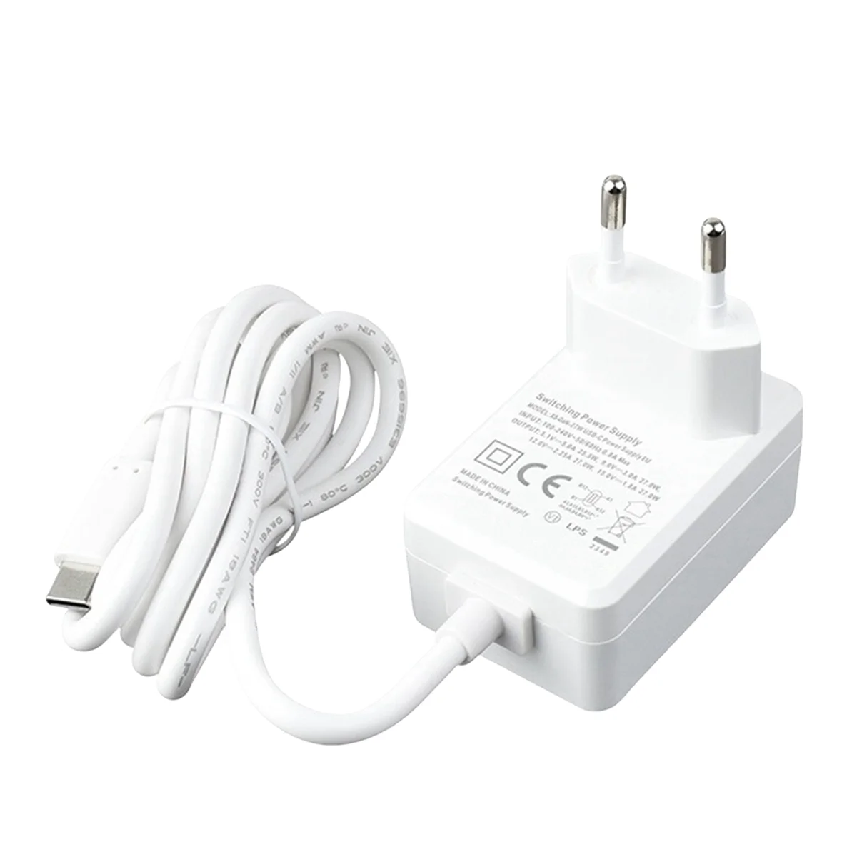 

For 5 27W USB Type-C PD Power Supply USB-C with EU Plug