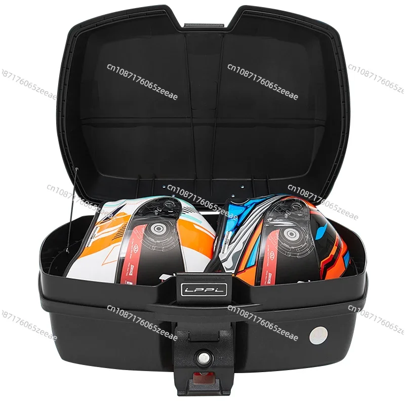 45L Motorcycle Tour Tail Box Motorcycle Luggage Box Top Case with 2 Keys Multifunctional Scooter Luggage for Luggage Storage