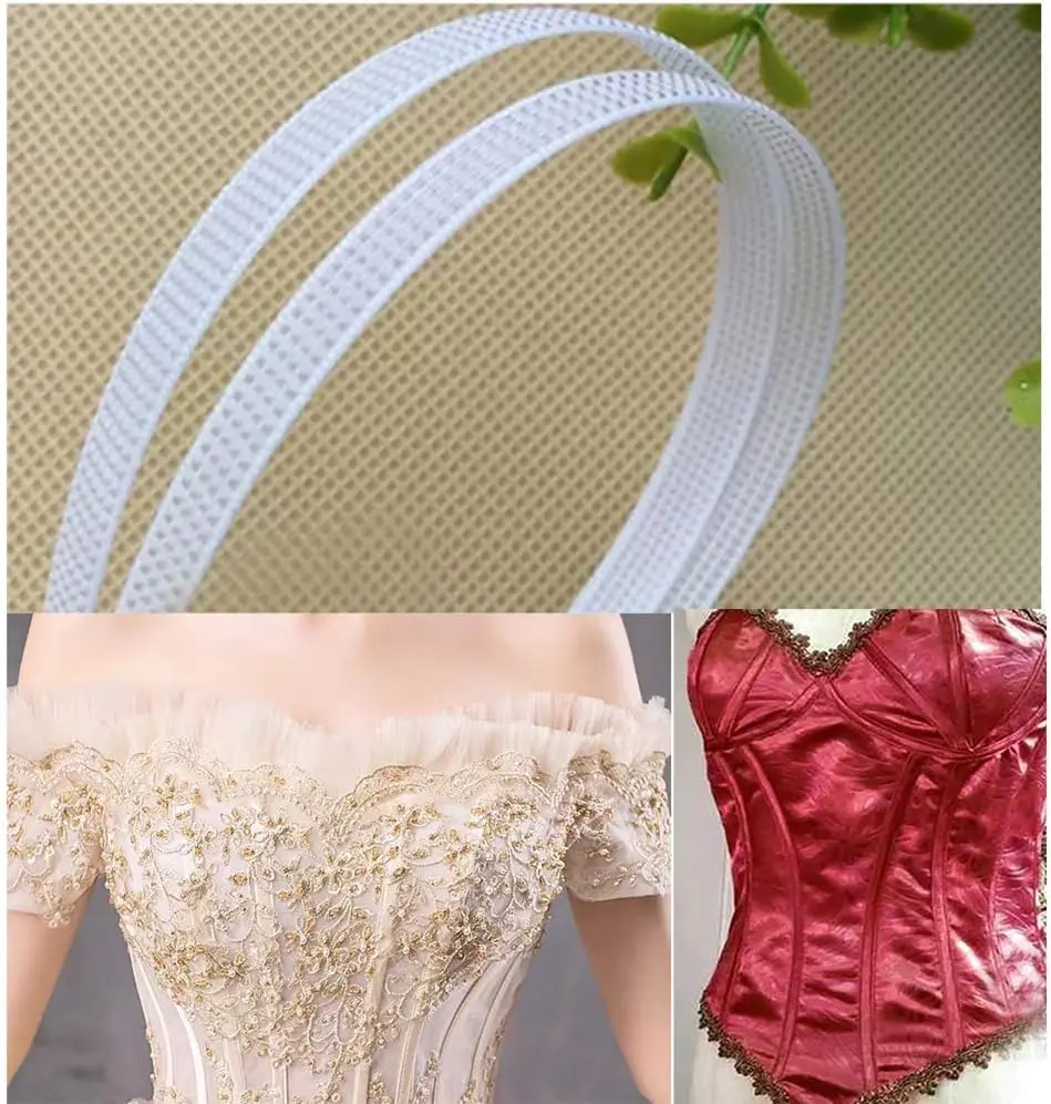 50 yards/roll Polyester Fish Boning Corset For Bras Diy Wedding Dress Making Sewing Accessories   Crinoline for Sewing