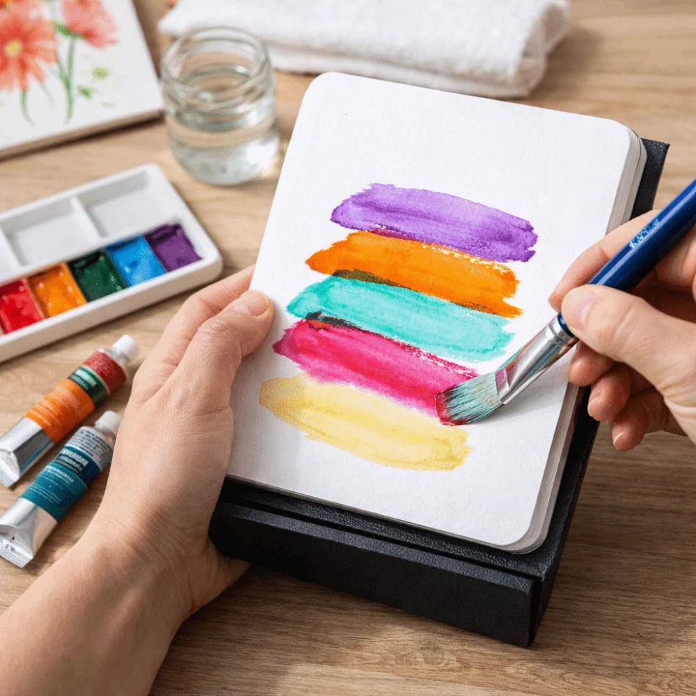 Postcard Size Fine Grain Watercolor Book Medium Grain Coarse Grain Watercolor Paper Tin Box Postcard Paper Watercolor Painting