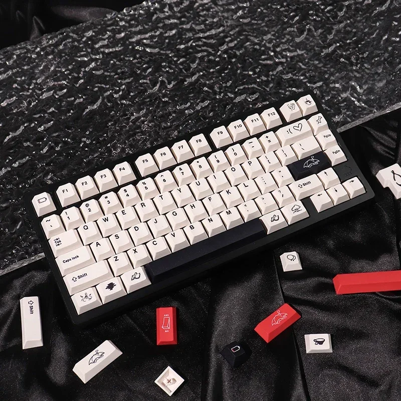 

keycap Dye-Sublimation PBT Keycaps 160 keys white Cherry key caps For Mx Switches Mechanical Keyboad