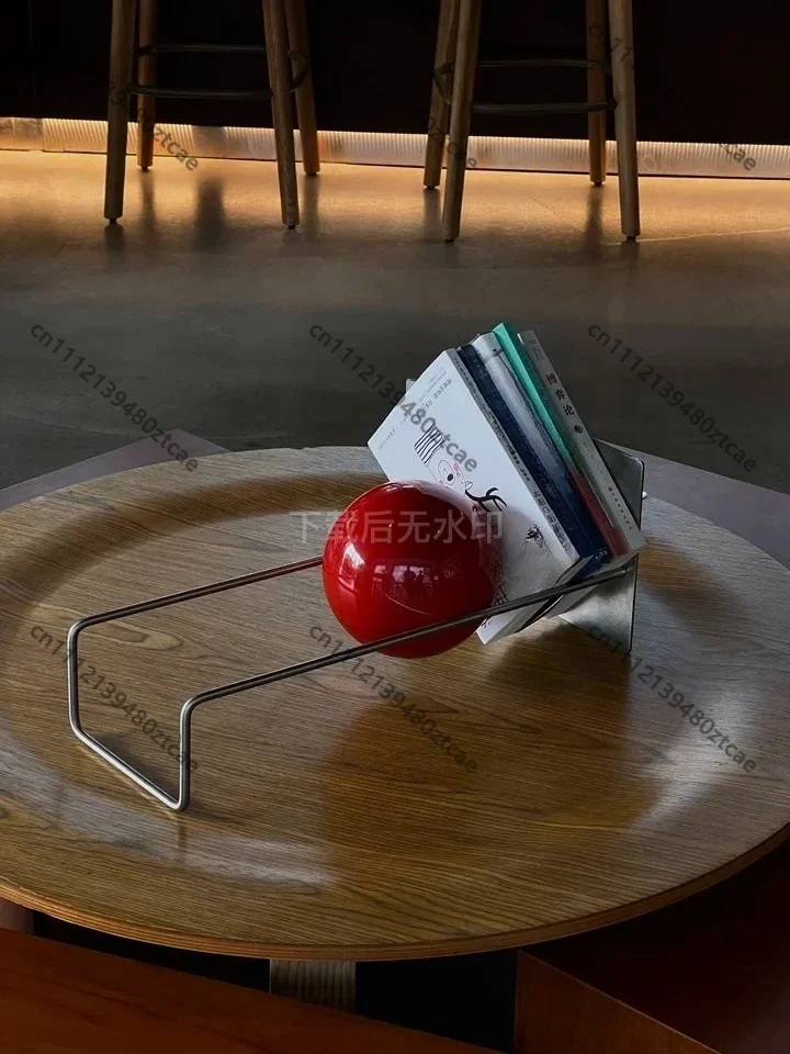 Creative Gravity Ball Bookstand, Mid-Century Bauhaus Style Desktop Organizer,Magazine Newspaper Rack Chic Home Office Decor