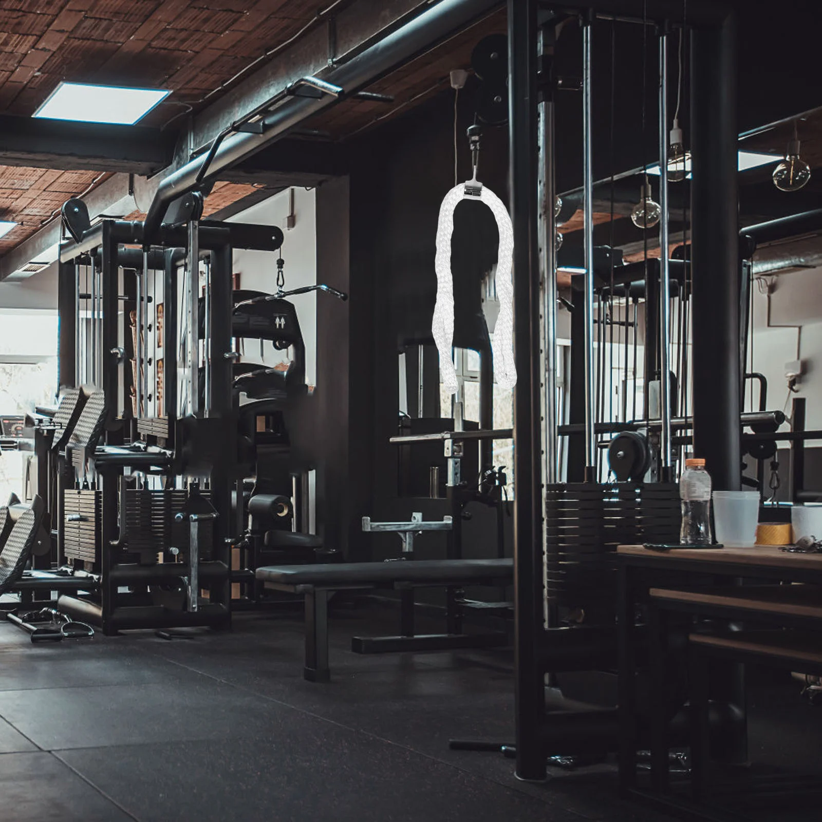 

Tricep Rope Nylon Strength Training Tool Ergonomic Comfortable Grip High-Intensity Pull Down Cord Cable Workout Attachment Home