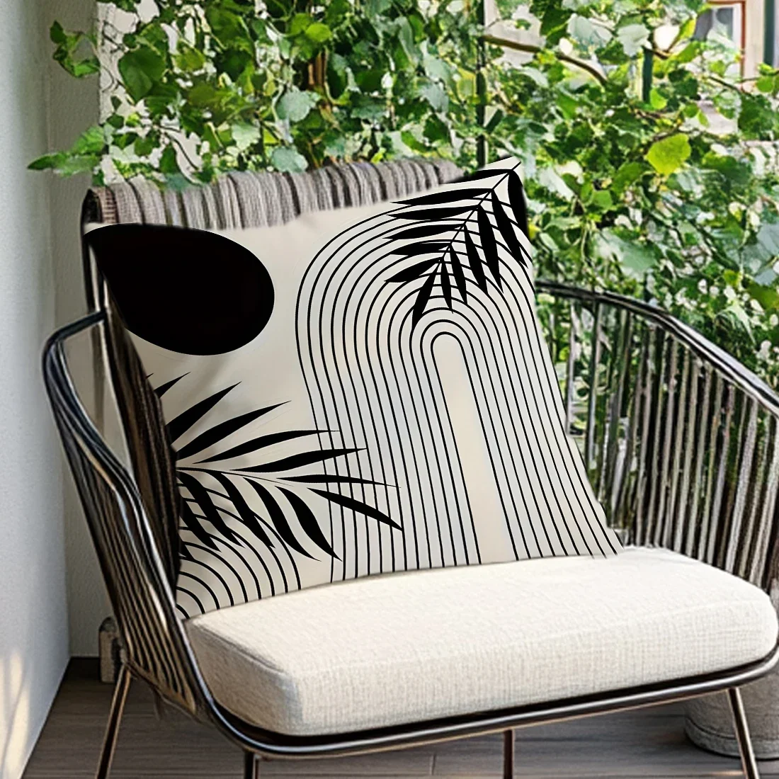 Bohemia black and white geometry Cushions Pillowcase Polyester Cushion Cover Throw Pillow Sofa Pillowcover Home Room Decor
