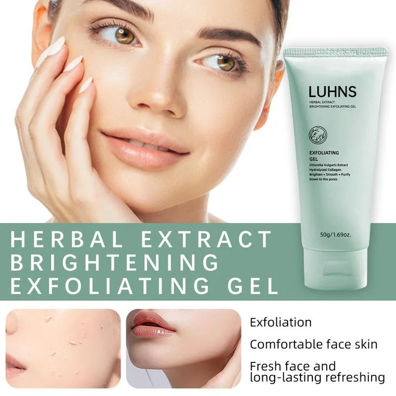 Herbal Face Exfoliating Gel Deep Cleansing Pores Remove Dead Skin Purify Gentle Exfoliate Oil Control Face Scrub Skin Care 50g