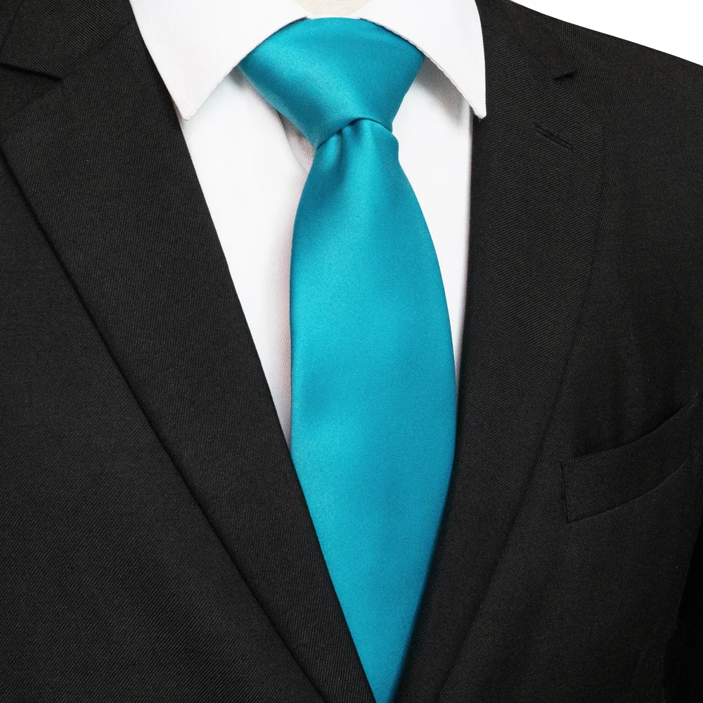 KAMBERFT Klassische Neue 8cm Krawatten für Herren, Einfarbige Krawatte in Rosa, Rot, Gelb, Satin-Krawatten für Geschäft, Hochzeit, Party, Geschenk – Detail 18