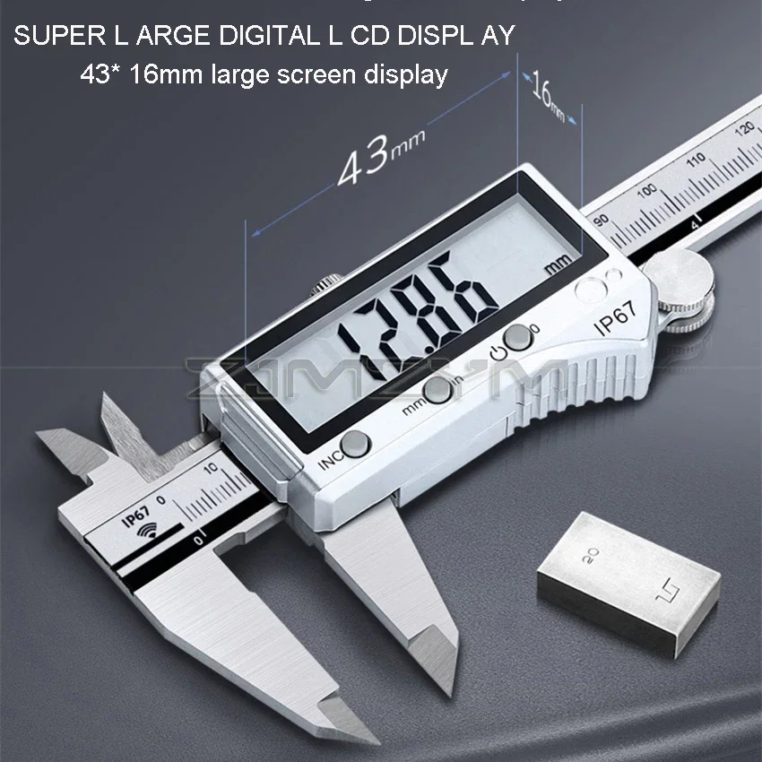 Bluetooth-Compatible Electronic Digital Display Caliper 0-150/200/300mm Stainless Steel IP67 Waterproof Precision Measuring Tool