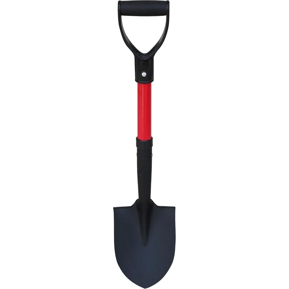 مجرفة مدمجة مستديرة الشكل مع مقبض على شكل حرف D، أداة حفر من الألياف الزجاجية مقاس 20 بوصة لصندوق التخييم في الحديقة