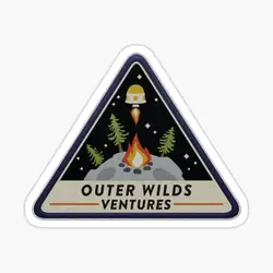 Outer Wilds Ventures Patch Sticker for Laptop Decor Bedroom Car Cute Cartoon Art Fashionable Public Suitcase