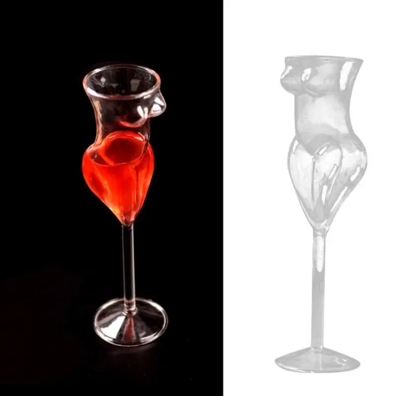

Creative Crystal Cocktails Cup, Human Body Red Wine Glass, Borosilicate Beauty Goblet, 1Pc