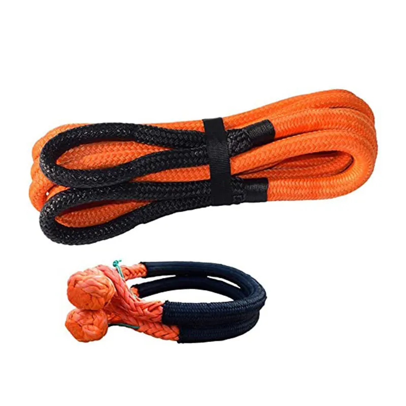 Tow Rope 22mm X 9M Trailer shackles 12T Tow Hook Streamers Use Capacity ATV Jeep UTV Tractor - Emergency Towing Offroad Tow Hook