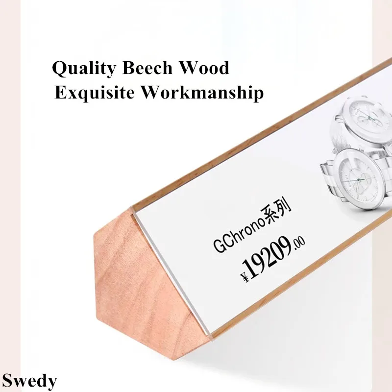 78X22MM Small Acrylic Sign Holder Display Stand Table Number Menu Name Card Holder Mini Price Label Paper Tags