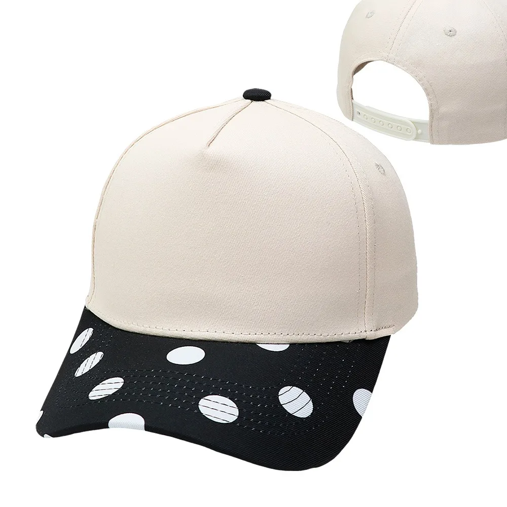 Simple Creative Polka Dot Baseball Cap Hip Hop Cotton Printed Peaked Cap Fashion Adjustment Striped Baseball Hat Outdoor