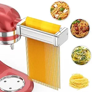 Stainless steel Pasta Maker Attachments for all KitchenAid Stand Mixer Spaghetti Cutter