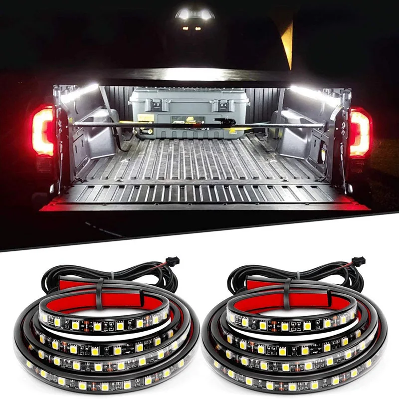 12 V wasserdichtes LED-Lichtleisten-Set für Pickup-Truck-Frachtbettleiste mit Schalter für SUV, Wohnmobile, Boote – dekorative Lampenbeleuchtung – Detail 1
