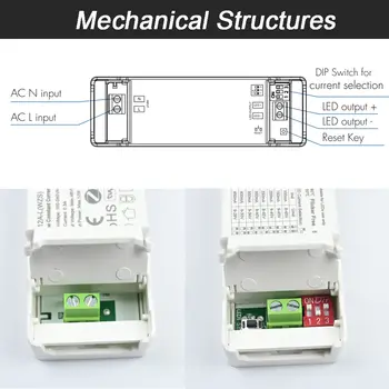 Stmívatelný LED ovladač Zigbee 3.0 12W 12V stmívací LED napájecí zdroj s hlasovým ovládáním přes aplikaci, vhodný pro bodové osvětlení 6 nejlepší prodej Zigbee napájecí zdroj 12V - №1