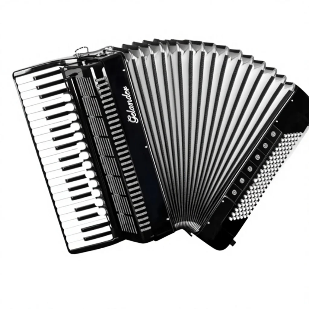 Piano Accordion 41 Key Black Portable Keyboard Accordion Musical Instrument for Adult Beginner Stage Practice & Teaching