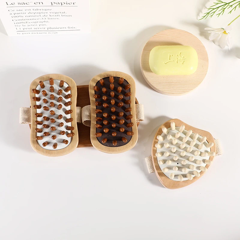 

Wooden Massage Comb Acupuncture Massager Soothing Scalp Body Airbag Wood Brush Essential Oil Spa Massage Tool Durable Bath Brush