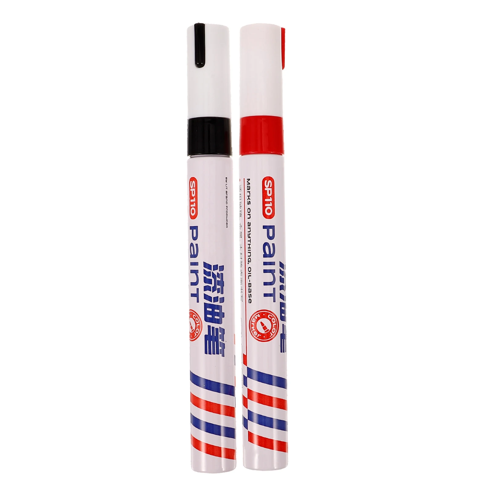 2Pcs Tablet Inscription Repair Pens Durable Fast Dry Red Black Marker for Monument Writing Touch Up Paint Kit Colour Pens Set