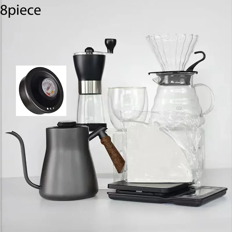 Travel Hand Coffee Pot Set Hand Coffee Gift Box Grinder Electronic Scale Stainless Steel Hand Pot Coffee Cup Set