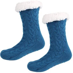 New Men Home Thermal Socks Winter Warm Short Cotton Thick Sleeping Soft Fluffy Slip Non Floor house fuzzy slipper Sock Male Grip