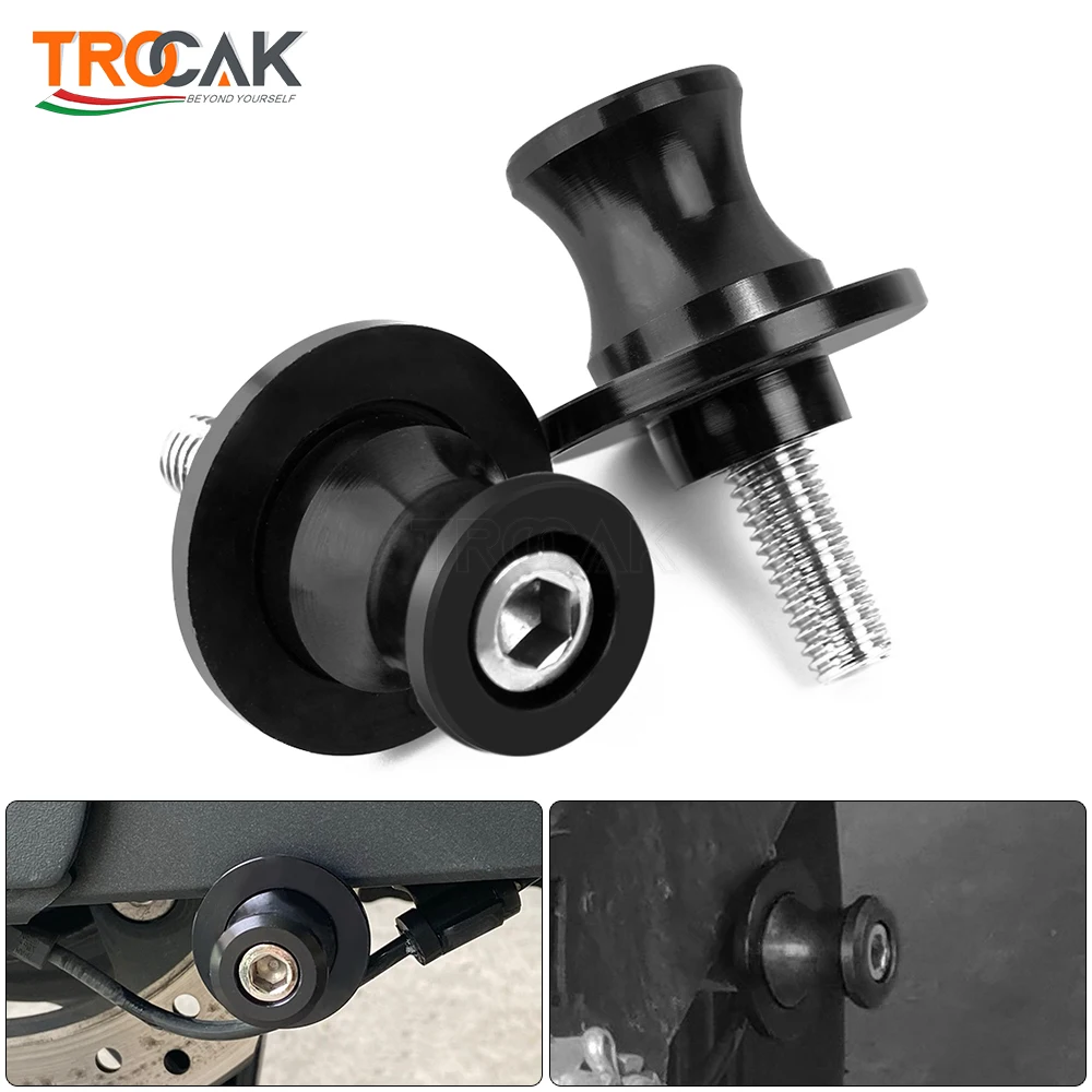 Image of 8MM CNC Motorrad Schwingenspulen Slider Ständer Schrauben für Triumph Trident 660 Tiger 900 800 1200 Sport Street Triple R 765 765RS