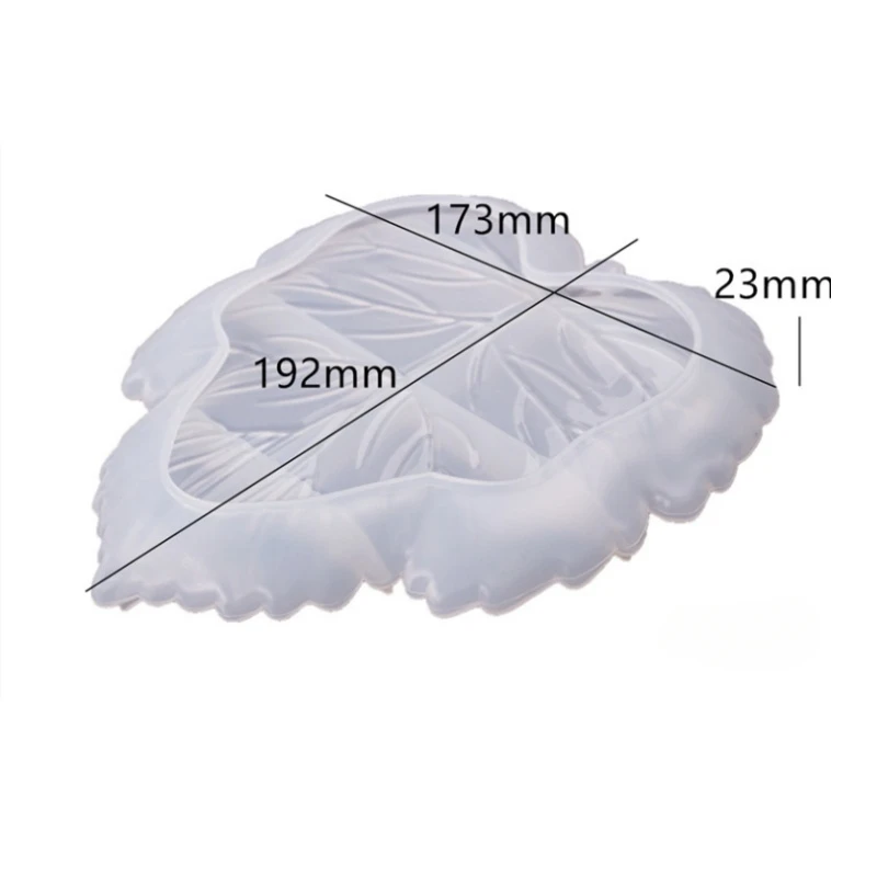 Moule en silicone pour cendrier en chanvre bricolage, gypse, cuir chevelu d'érable, plat de rangement pour cosmétiques, ornement décoratif, moule en résine, artisanat pour la maison