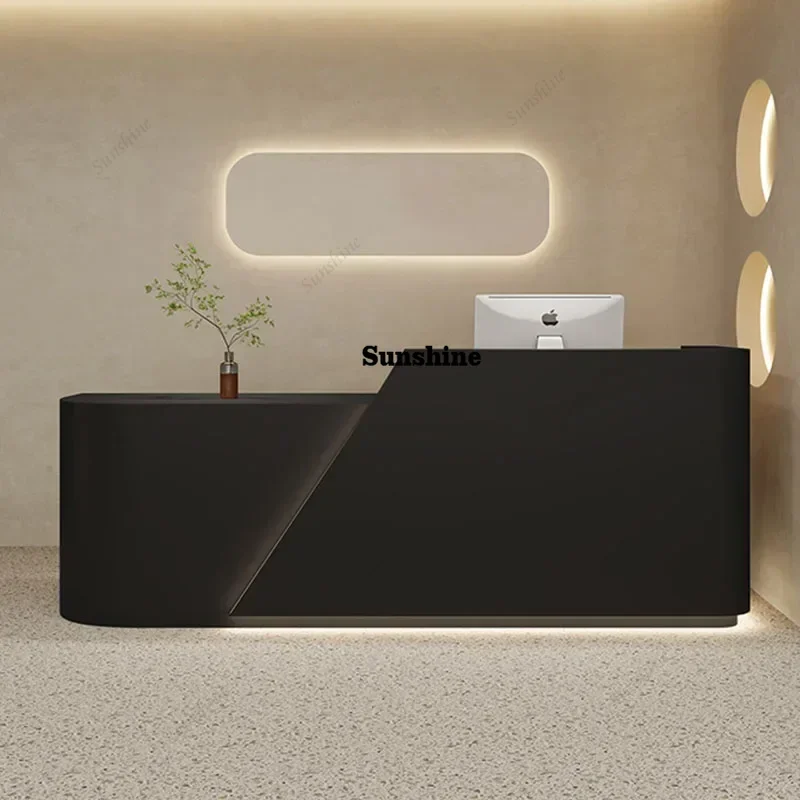 

Beauty Pulpit Salon Reception Desk White Mobile Checkout Cash Reception Desks Pulpitos Minimalist Scrivania Postmodern Furniture