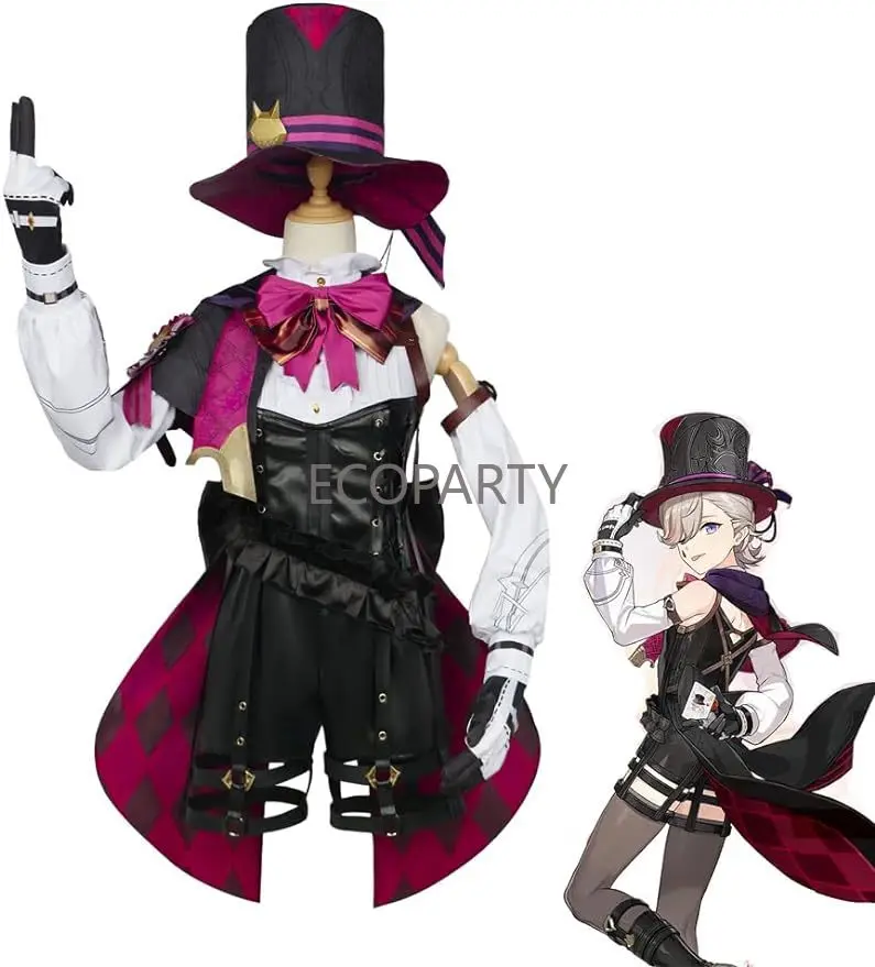 

Best sales Game Genshin Impact Lyney Cosplay Costume Clothes Halloween Role Play Lyney Dresses Suits cosplay genshin impact