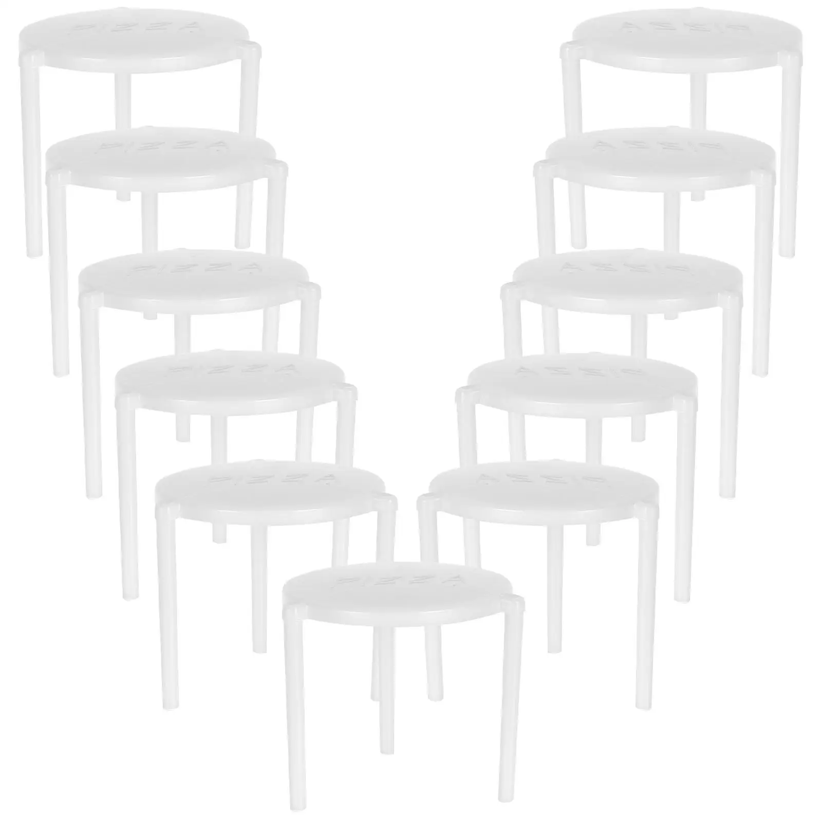 

300pcs Pizza Stand Lightweight Stackable Takeaway Rack Anti brackets for Catering Boxes Pizzeria Home