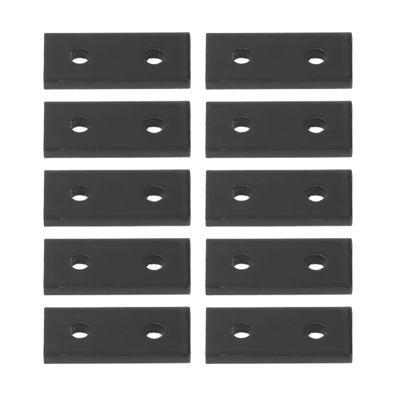 10PCS Flat Tie Plate Aluminum Alloy 2 Holes Rustproof Anti Corrosion Metal Fixing Bracket Connector For Table 1515