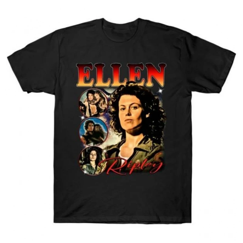 

Ellen Ripley vintage style 0412 Sci-Fi Alien Gift T-Shirt Weyland LV-426 Xenomorp Horror movie Graphic clothes All size tops