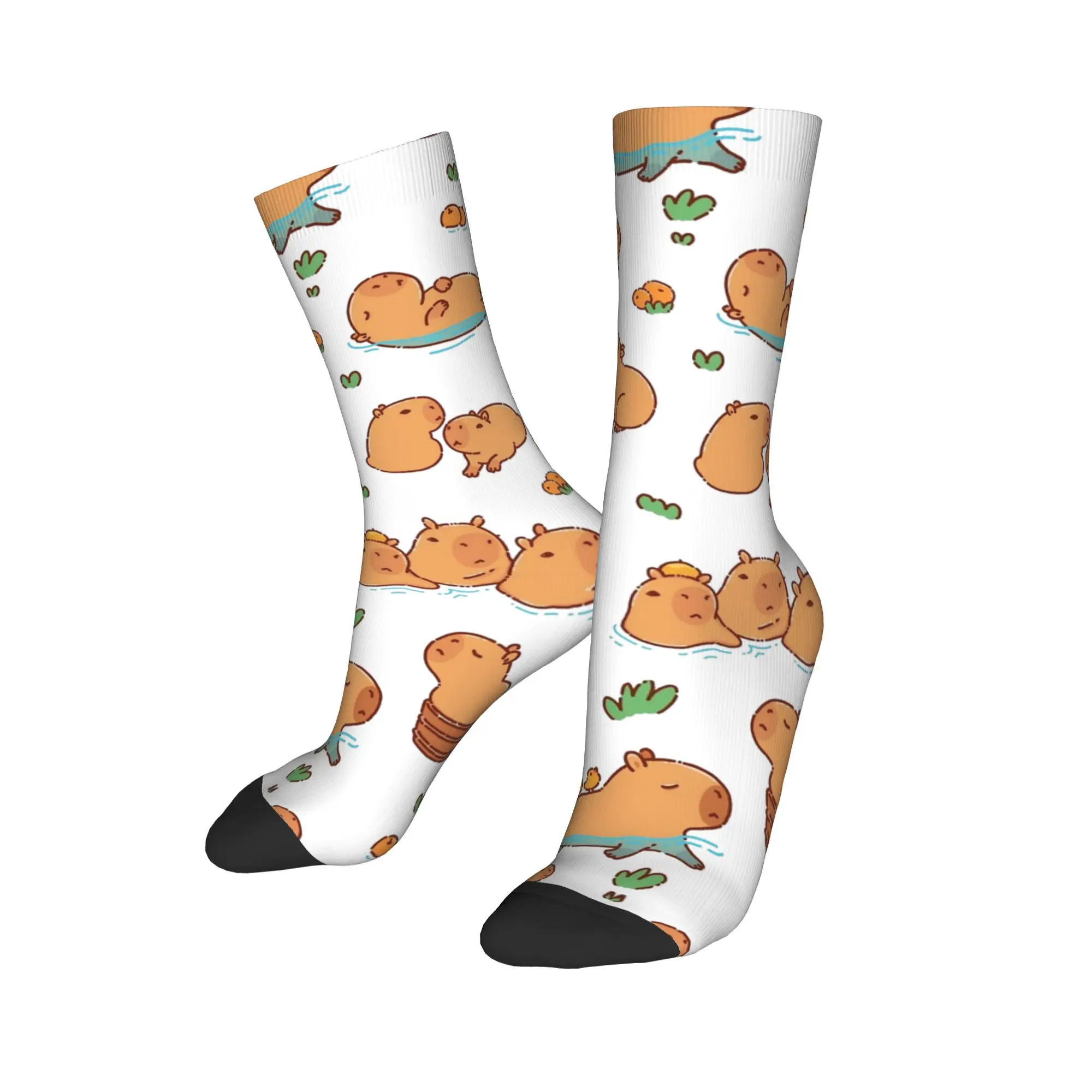 أزياء الرجال الجوارب المتناثرة لطيف كابيبارا جورب البوليستر الرياضة المرأة جوارب الربيع الصيف الخريف الشتاء