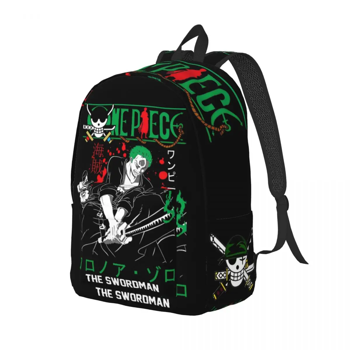 Roronoa-Mochila clásica Zoro The Swordman para hombre y mujer, bolso de hombro para ordenador portátil, estudiantes de negocios, Anime japonés