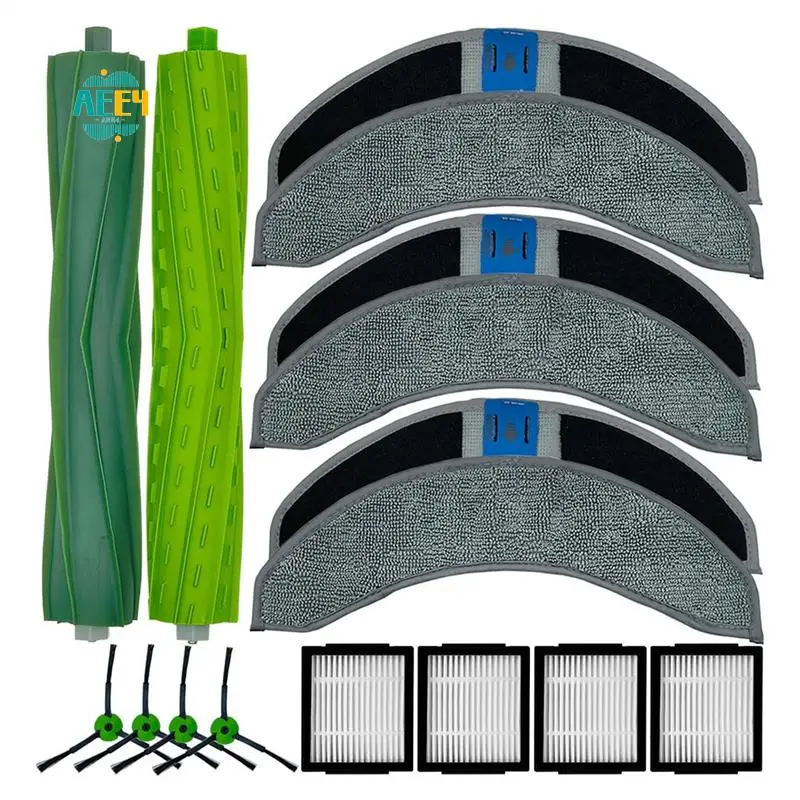 

AEE4-Replacement Parts For Irobot Roomba Combo J7+ J7 Plus Vacuum Cleaner Parts (NOT For J7), Rubber Brushes HEPA Filters