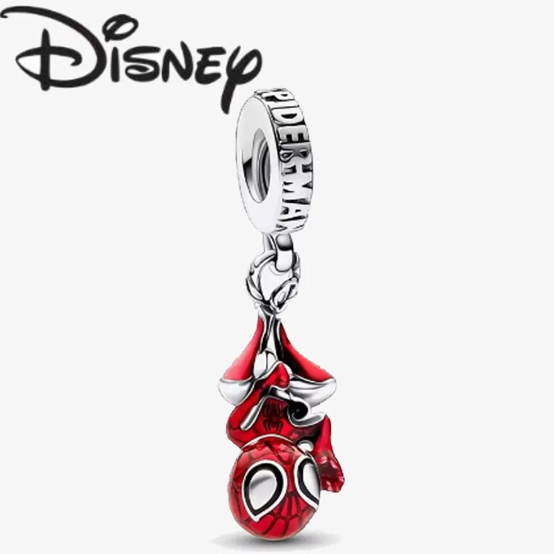 Disney 2024 new fashion creative Spider-Man pendant suitable for Pandora original bracelet accessories high charm jewelry gifts