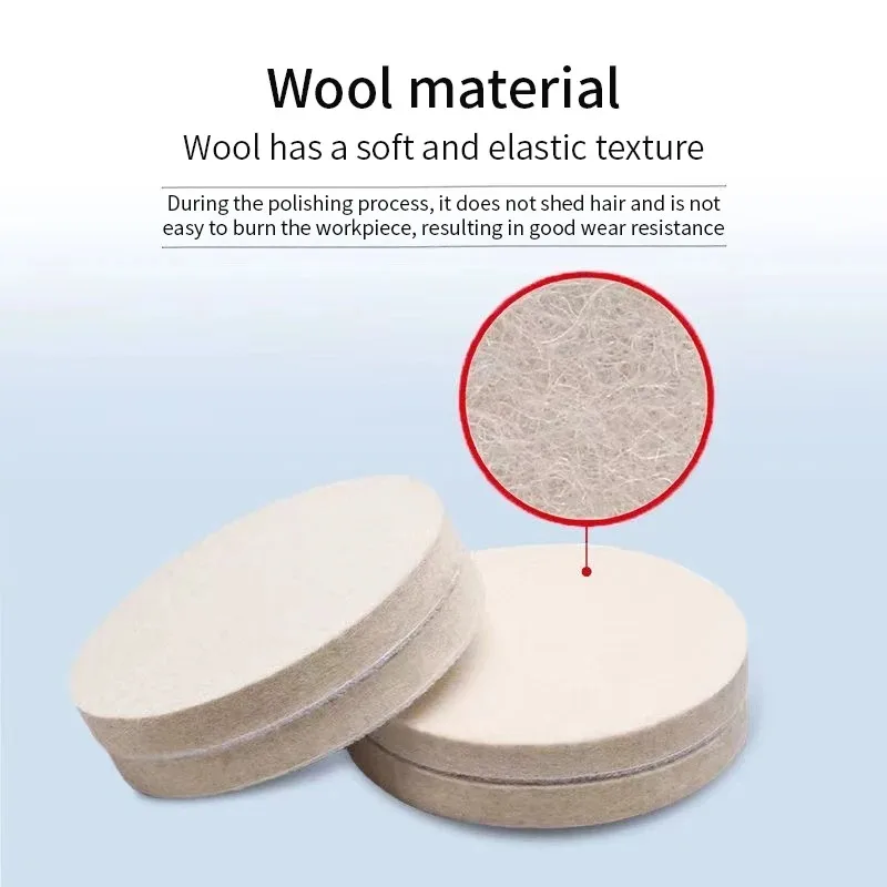 Polishing Pads Wool Felt Polishing Pad 75mm 100mm 125mm 150mm 180mm Wheel For Glass Stainless Steel Polish Repair Scratche