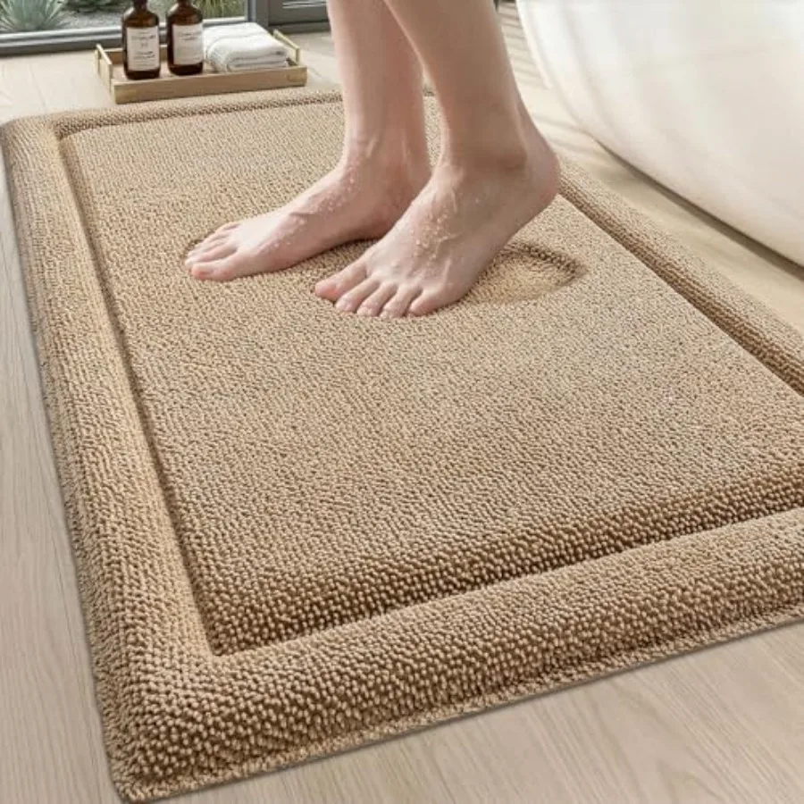 

Коврик для ванной из пены с эффектом памяти 32x20, мягкий, впитывающий, из шенилла, нескользящий, быстросохнущий, толстый, плюшевый, для ванной комнаты и автомобиля