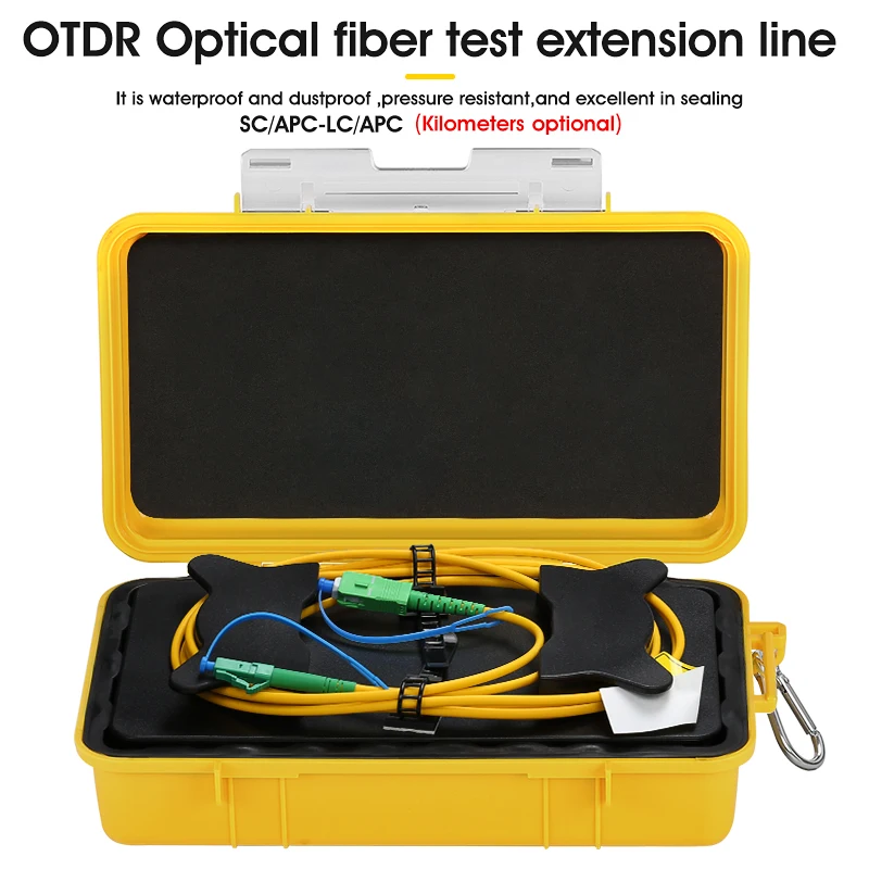 

SC/APC-LC/APC OTDR Dead Zone Eliminator Fiber Rings Fiber Optic OTDR Launch Cable Box 500m 1Km 2Km SM 1310/1550nm