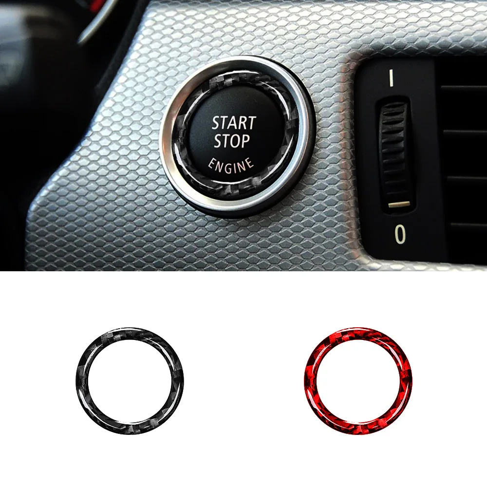 

For BMW 3 Series M3 E92 E93 320i 2009-2013 Carbon Fiber Car One-Click Start Button Decorative Circle Sticker Inter Accessoriess