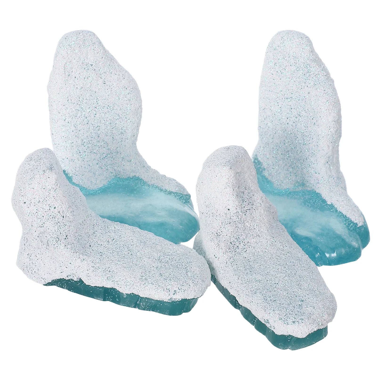

4pcs Iceberg Resin Mini Arctic Theme Decor Tiny Iceberg Ornaments For Micro Garden Landscape Aquarium Desk Decoration